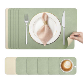 Set de Table Lavable Antidérapant KitchenBoss - Lot de 6 en PVC