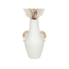 Vase en Terracotta avec Poignées en Mimbre - Multicolore