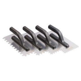 Kit de Truelles Dentées MIVOS - 4 Pièces en Acier Inoxydable