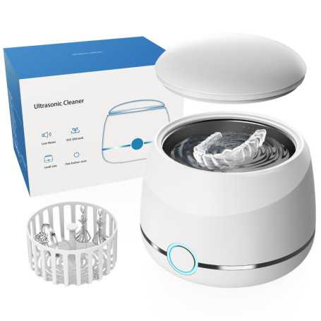 U-VKK Nettoyeur Ultrasons Dentaire Haute Fréquence 45 kHz - 2 Modes pour Appareils Orthodontiques et Bijoux