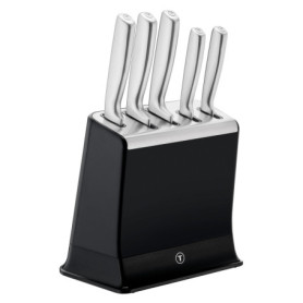 Set de 5 Couteaux Tefal EverSharp avec Bloc et Affûteur Intégré