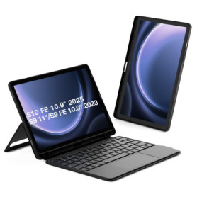 Inateck Étui Clavier Azerty Détachable pour Samsung Galaxy Tab S10/S9 - Noir