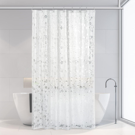 Rideau de Douche Transparent OTraki 120 x 200 cm - Imperméable et Anti-Moisissure