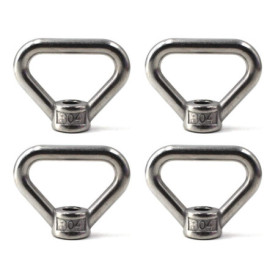 Lot de 4 écrous à œil de levage M12 en acier inoxydable 304 - Résistants et Polies