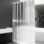 Rideau de Douche Transparent 200x200 cm avec Crochets - Anti-Moisissure