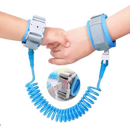 2M Harnais Enfant,Laisse Enfant Poignet de 360° Rotation Harnais de Sécurité,Bracelet Anti-perte Confortable pour Bébé,Voyage Es
