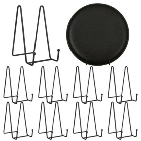 Lot de 10 Chevalets en Métal Noir pour Décoration et Présentation