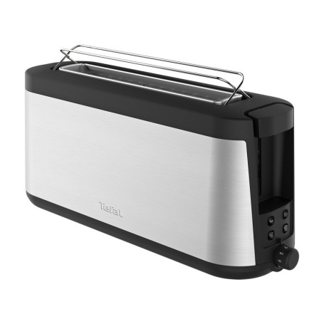 Grille-pain Tefal Element Inox Noir avec Support à Viennoiseries