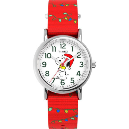 Montre Analogique Peanuts Timex pour Unisexe - Weekender Rouge