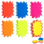 Lot de 300 Étiquettes de Prix Fluorescentes en Étoile - 6 Couleurs