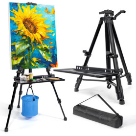 Chevalet d'art réglable WIIGO avec trépied pliable et accessoires