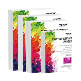 Lot de 32 toiles blanches VEVOR pour peinture - Idéal pour artistes et enfants