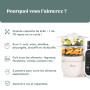 Babymoov Nutribaby(+), Robot Cuiseur Bébé Multifonctions 6 en 1, Cuiseur Vapeur Mixeur, Grande Capacité 2,2L, Petits Pots Bébé F