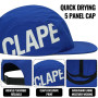 CLAPE Imperméable Casquette 5 Panneaux Casquette Baseball Homme Femme Séchage Rapide Legere Pliable Visiere Plate Running Sport 