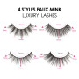 Faux Cils Naturel Court Doux 3d Faux Cil 20 paires Réutilisable à la main 4styles Epais Cat Eye Wispies Fake Lashes Multipack Mi