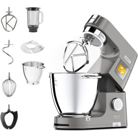 Kenwood Titanium Chef Patissier XL KWL90.034SI, Robot Patissier Balance Intégrée, Batteur K, Pétrin, Fouet, Batteur Souple, Deux