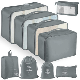 YAMAIDUO Organisateur Valise, Lot de 9 Rangement Valise, Imperméables Packing Cubes Résistant à la Déchirure, Pochette Voyage po
