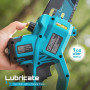 SEESII Tronçonneuse Mini Sans Fil 8 Pouces, Moteur Sans Balais Amélioré 2026, Tronçonneuse Électrique avec 2×Batteries 4000mAh, 