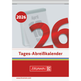 Calendrier à Effeuiller BRUNNEN 2026 - Format Pratique 81x106 mm