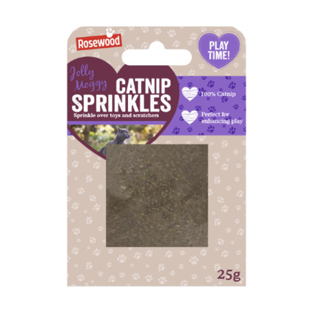 Herbe à Chat Jolly Moggy Rosewood - 25 g de Cataire Séchée pour Jouets et Griffoirs