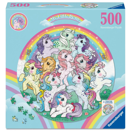Puzzle Rond My Little Pony - 500 pièces Ravensburger pour Adultes et Enfants