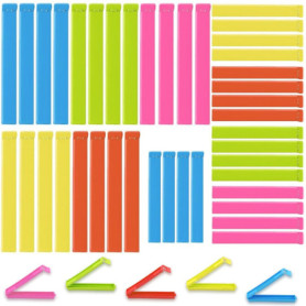 Lot de 40 Pinces Colorées pour Sacs Alimentaires - Réutilisables et Pratiques