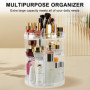 Organisateur de Maquillage Rotatif 360° AMEITECH - Rangement Bijoux et Cosmétiques