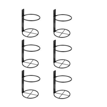 NIZEAMI Lot de 6 Supports Muraux en Métal pour Bouteilles de Vin