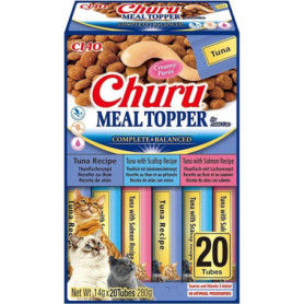 INABA Churu Snack Crémeux pour Chats - Thon en 3 Variétés - 20 Sticks