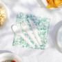Serviettes Écologiques en Papier Recyclé - 100 Unités Feuilles Vertes pour Fêtes et Mariages