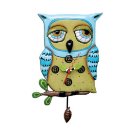 Horloge Murale Chouette Bleue Allen Designs 30,5 cm