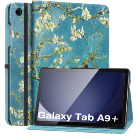 Étui en Cuir PU MoKo pour Samsung Galaxy Tab A9 Plus 11" 2023 - Multi-Angles et Poche Avant