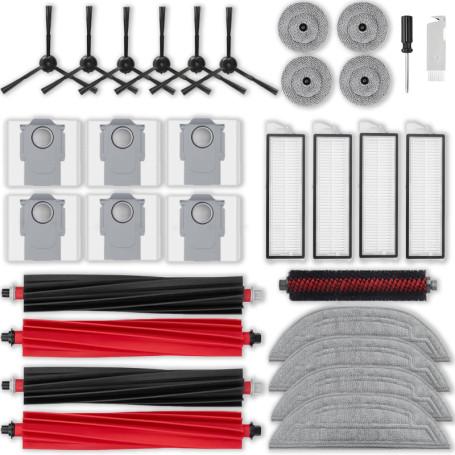 Kit Complet d'Accessoires pour Roborock S8 MaxV Ultra - 31 Pièces Essentielles