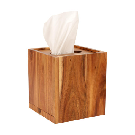 Porte-mouchoirs en Bois d'Acacia Spiretro – Élégance Naturelle et Pratique