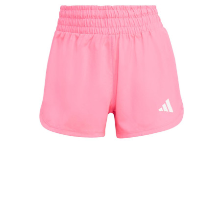 Shorts de Sport Hauts adidas Pacer Workout pour Femme - Rose Lucide/Blanc