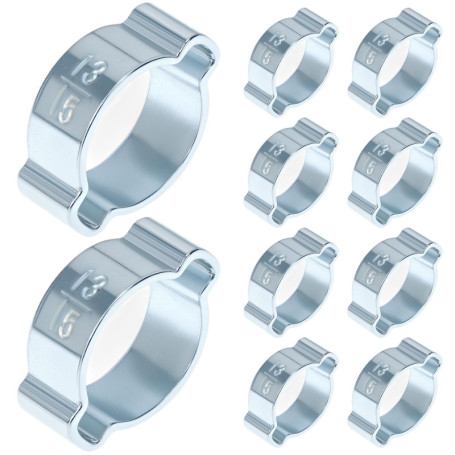 Lot de 10 colliers de serrage réglables QWORK pour tuyaux d'essence