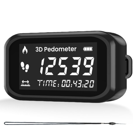 Podomètre 3D Précis avec Clip et Écran LCD pour Sport