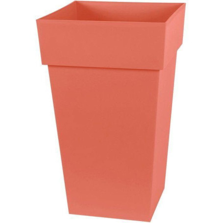 Pot de Fleur Carré Toscane EDA - 39 cm - Orange Terre Battue