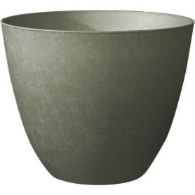 Pot de Fleurs Rond Kaki Ø 40 cm - EDA Élément avec Système de Drainage
