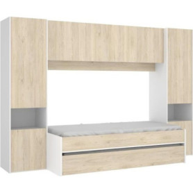 Lit gigogne enfant KWAI avec rangements pratiques - 90 x 190 cm