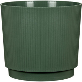 Cache-pot rond élégant en vert foncé - GARDEN ID