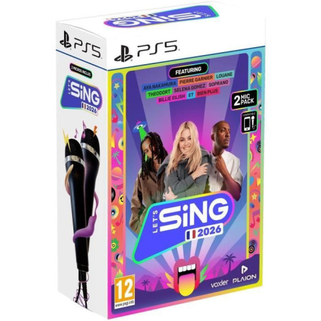 Let's Sing 2026 - Jeu de Karaoké PS5 avec 2 Micros Inclus