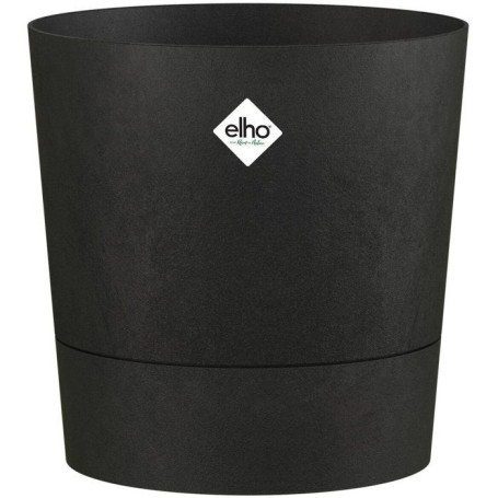 Pot de Fleur Rond Elho Foss 35L Noir pour Extérieur