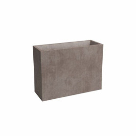 Jardinière Haute Sydney en Plastique Taupe - 80 cm