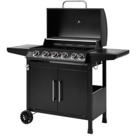 Barbecue à gaz Cookingbox Paarl avec 5 brûleurs et grille en acier