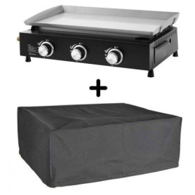 Plancha à Gaz Cookingbox Cuenca 3 Brûleurs - 61x35 cm en Acier Inoxydable