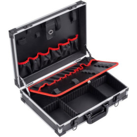 Mallette à Outils Aluminium MEISTER - 46x32x14 cm avec Compartiments Modulables