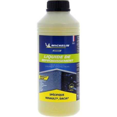 Liquide de Refroidissement Jaune MICHELIN M30 - 1L pour Renault et Dacia