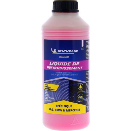 Liquide de Refroidissement MICHELIN M30 - Rose 1L pour VAG, BMW et Mercedes