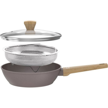 Sauteuse Arthur Martin Ø24 cm avec revêtement céramique et couvercle inox